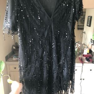 Black sequin dress worn once, size 2x from Shein